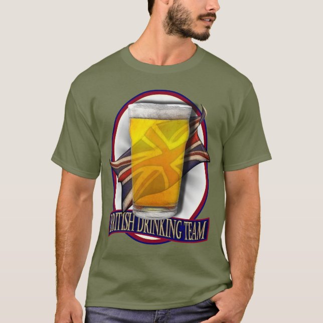 T-shirt Equipe britânica do bebendo (Frente)