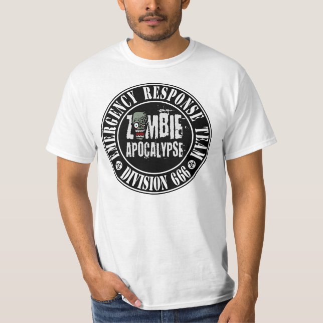 T-shirt Equipe da resposta de emergencia: Zombi Apacolypse (Frente)