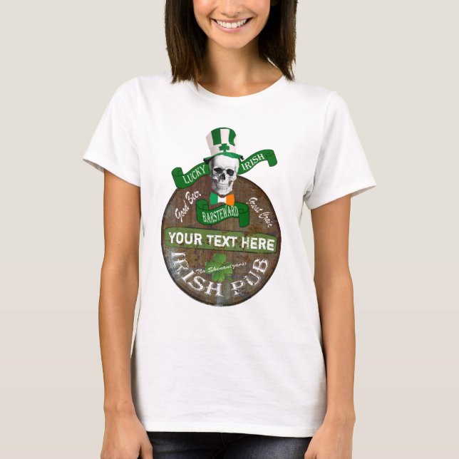 T-shirt Equipe de bebendo engraçada St Patricks (Frente)