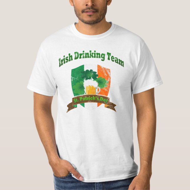 T-shirt Equipe de Bebendo irlandesa (Frente)