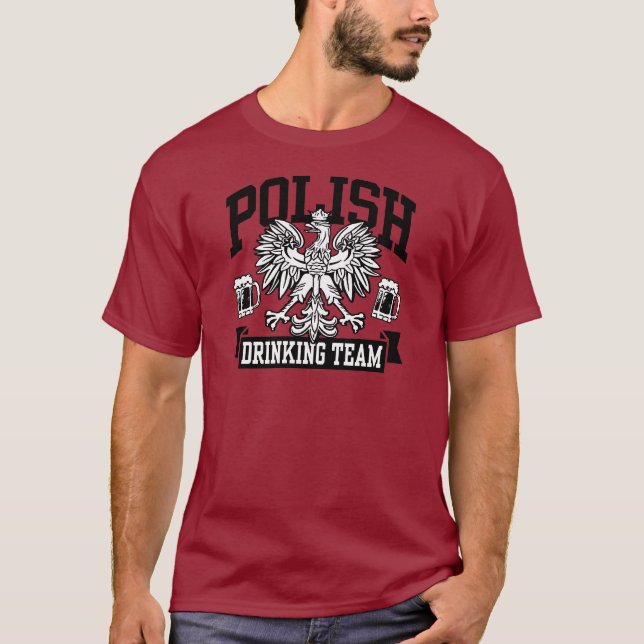 T-shirt Equipe de Bebendo Polonesa (Frente)