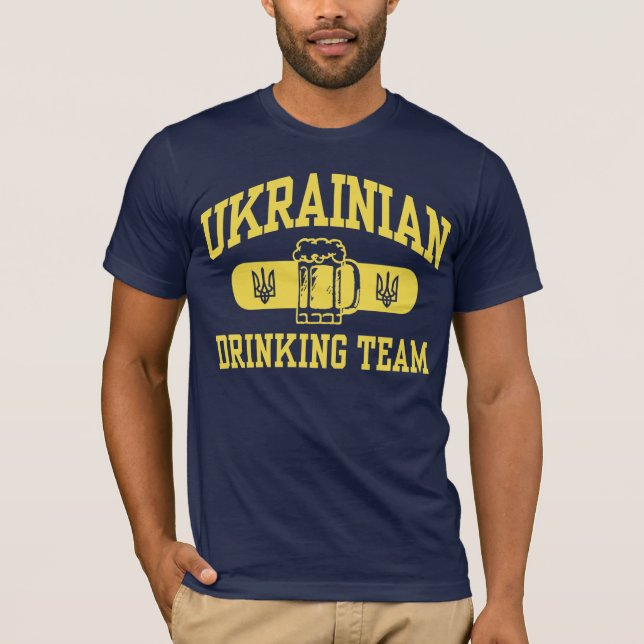 T-shirt Equipe de Bebendo Ucraniano (Frente)