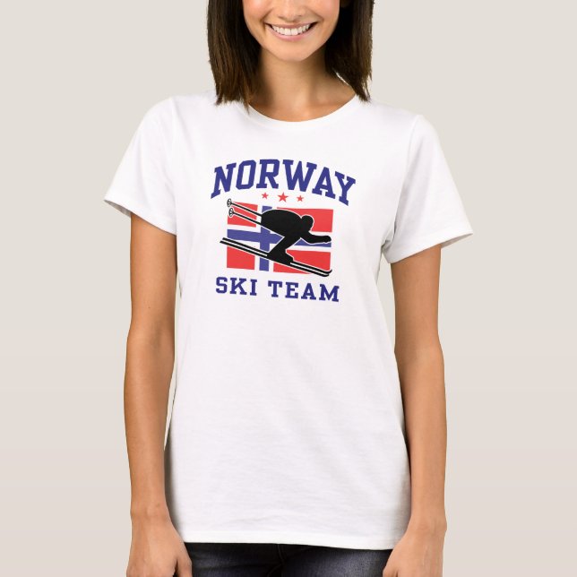 T-shirt Equipe de Esqui da Noruega (Frente)