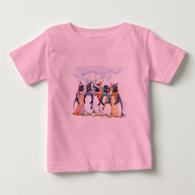T-shirt Equipe de Esqui Penguin (Frente)