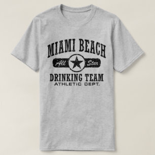 T-shirt Equipe do bebendo de Miami Beach