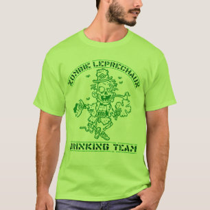 T-shirt Equipe do bebendo do Leprechaun do zombi
