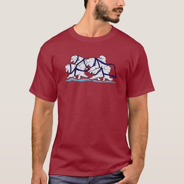 T-shirt Equipe do Samoyed de Huskytoons (Frente)