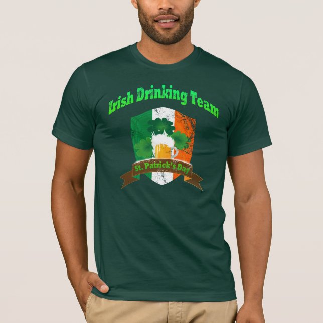 T-shirt Equipe irlandesa do bebendo (Frente)