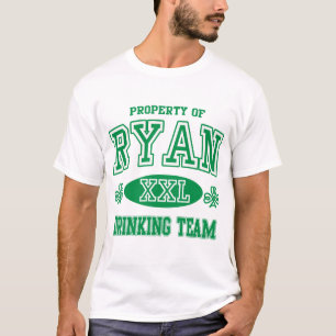 T-shirt Equipe irlandesa do bebendo de Ryan