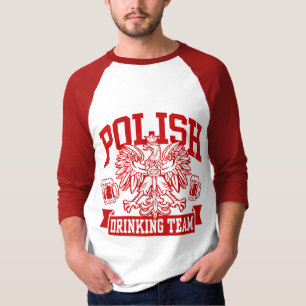 T-shirt Equipe polonesa do bebendo