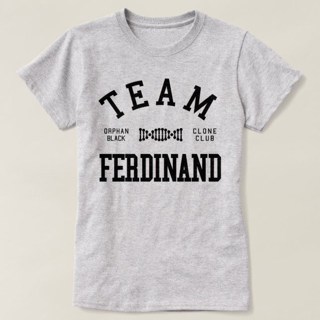 T-shirt Equipe preta órfão Ferdinand (Frente do Design)