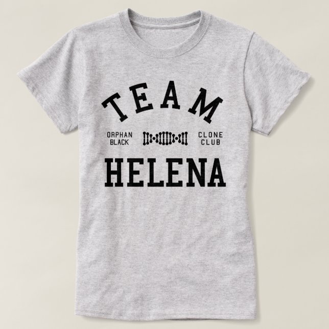 T-shirt Equipe preta órfão Helena (Frente do Design)