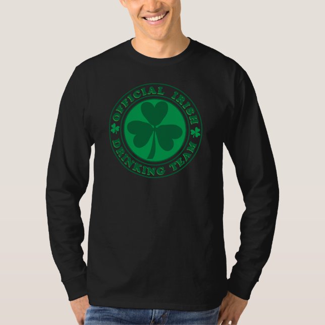 T-shirt Equipe/Rua de Bebendo irlandesa. Dia de Patrick (Frente)