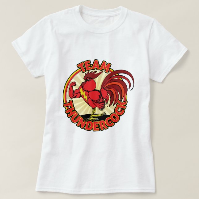 T-shirt Equipe Thundercock (Frente do Design)