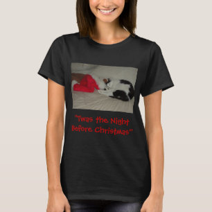 T-shirt Era a noite antes do Natal Kitten