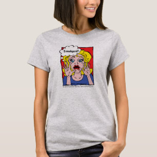 T-shirt Ermahgerd! Pop Art / Estilo de Bloco de BD Garota 