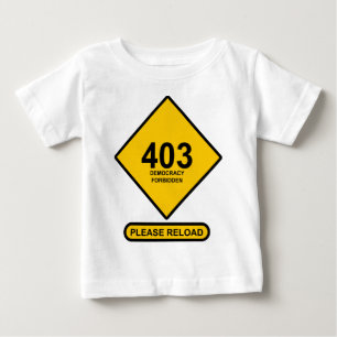 T-shirt Erro 403: Democracia Proibida