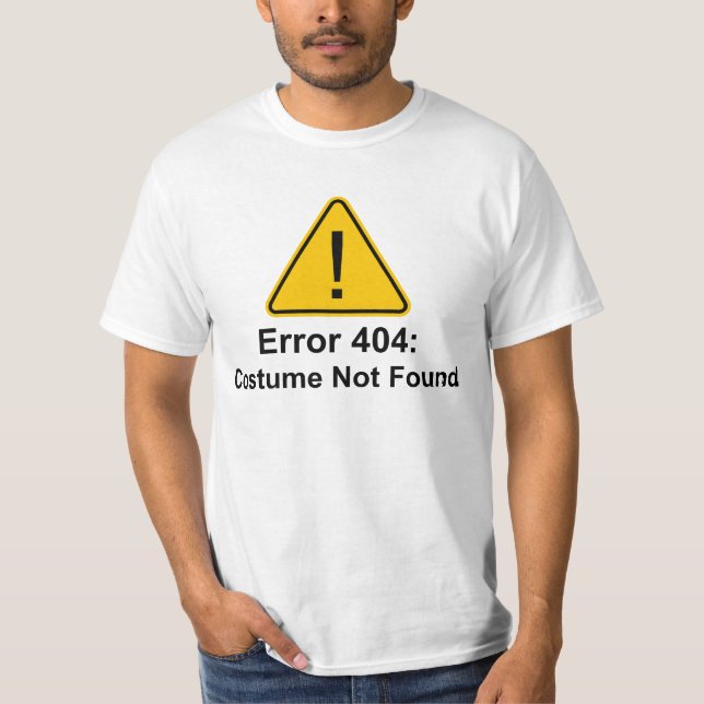 T-shirt Erro 404 Figurino de Halloween não encontrado (Frente)