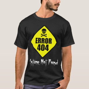 T-shirt Erro 404 Figurino Não Encontrado Halloween