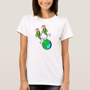 T-shirt Ervilhas de Natal na Terra