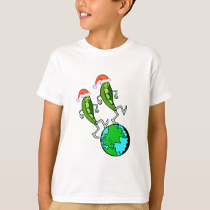 T-shirt Ervilhas de Natal na Terra