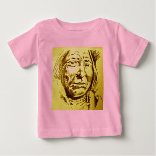 T-shirt Esboço a lápis do chefe indiano