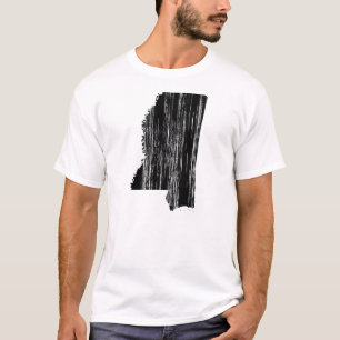 T-shirt Esboço afligido do estado de Mississippi