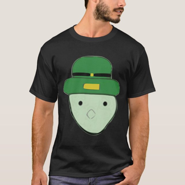 T-shirt Esboço colorido verde Meme do Leprechaun (Frente)