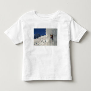 T-shirt Escalada no gelo no glaciar Tasman abaixo do Monte