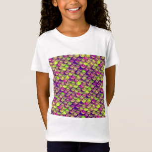 T-shirt Escalas roxas e verdes caídas