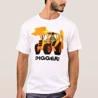 T-shirt Escavador amarelo feito sob encomenda da