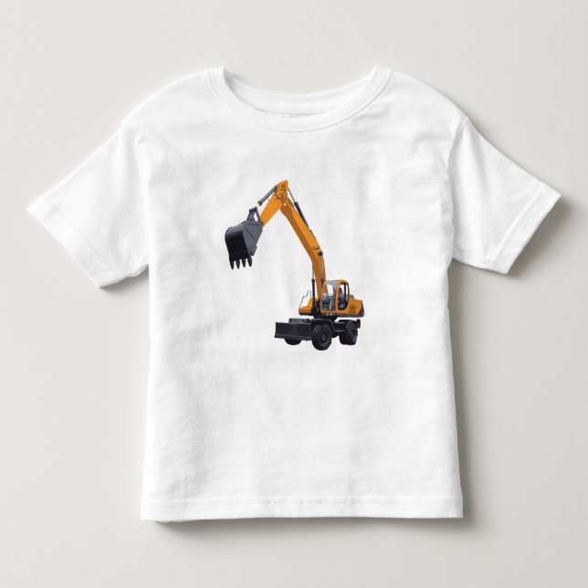 T-shirt Escavador de Construção (Frente)