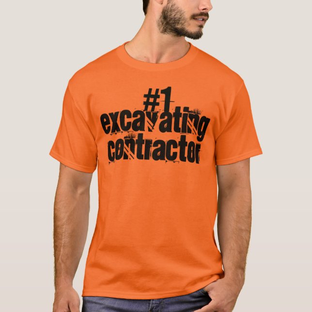 T-shirt Escavando Contratante (Frente)