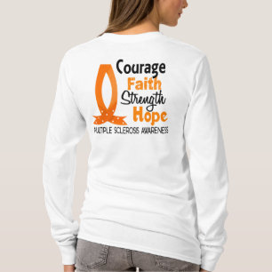 T-shirt Esclerose múltipla da esperança da força da fé