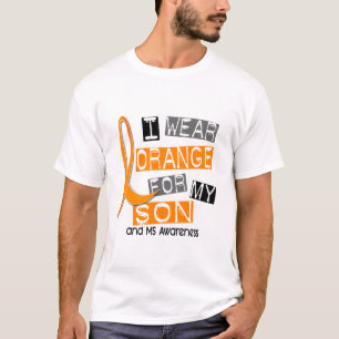 T-shirt Esclerose múltipla do MS eu visto a laranja para