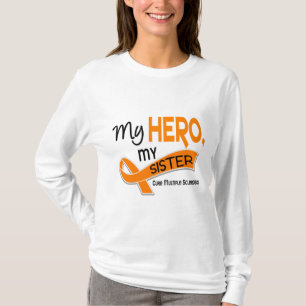 T-shirt Esclerose múltipla do MS MEU HERÓI MINHA IRMÃ 4