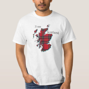 T-shirt escocês livre do mapa de Scotland