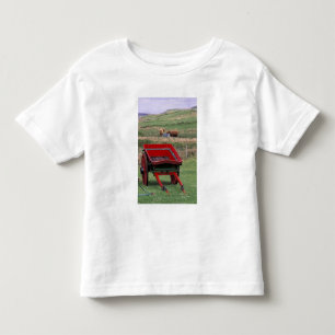 T-shirt Escócia, Ilha de Skye, Kilmuir. Animais de fazenda
