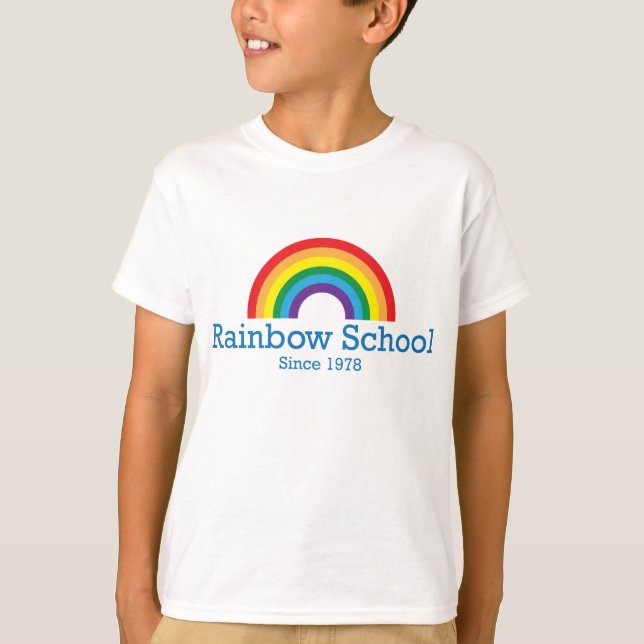 T-shirt Escola Arco-Íris desde 1978 (Frente)