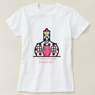 T-shirt Escola pré-escolar das bolinhas do professor