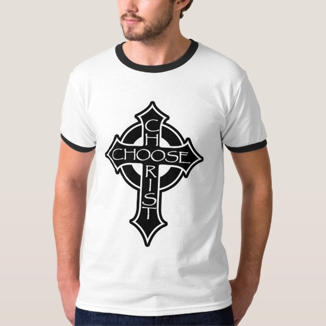 T-shirt Escolha o branco do cristo (Frente)