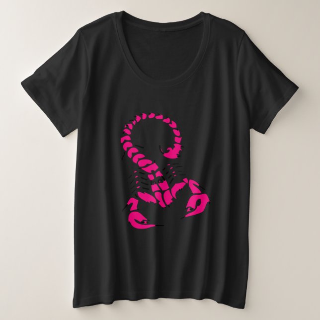 T-shirt Escorpião venenoso rosa muito venenoso inseto (Frente do Design)