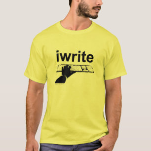 T-shirt Escrevo Slogan De Autor Clássico Simples E Negrit