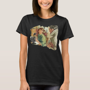 T-shirt Escritório de negócios vintage, CEO chefe e secret