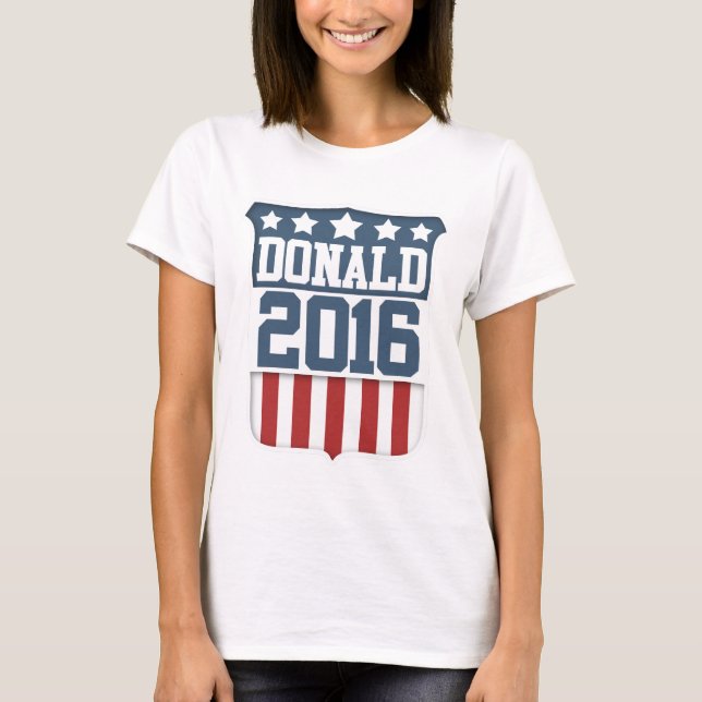 T-shirt Escudo Donald Trump 2016 (Frente)
