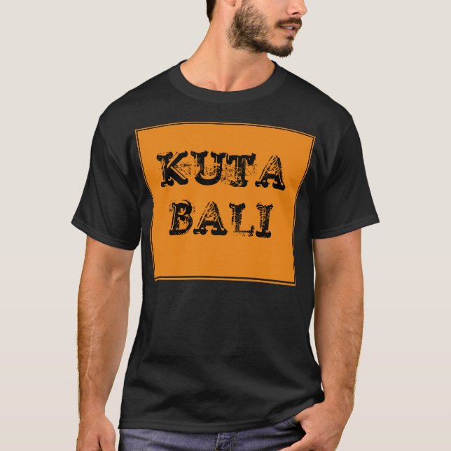 T-shirt escuro alaranjado de Kuta Bali (Frente)