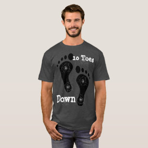 T-shirt escuro básico de 10 dedos do pé para bai