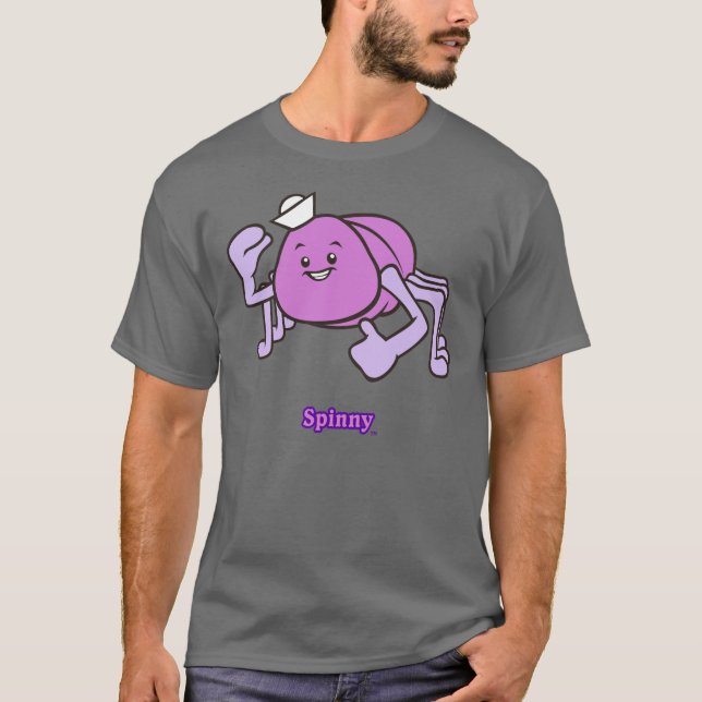 T-shirt escuro básico de Spinny (Frente)