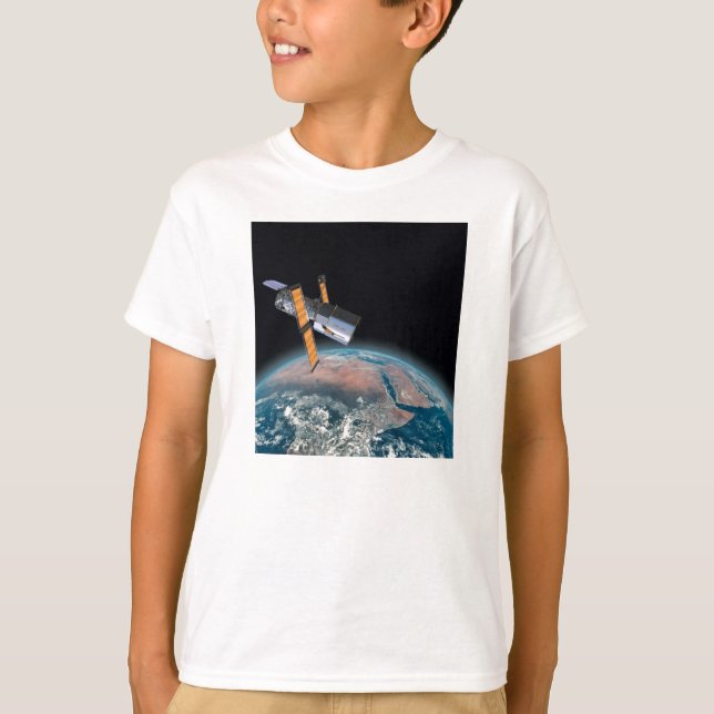 T-shirt escuro da astronomia do telescópio (Frente)