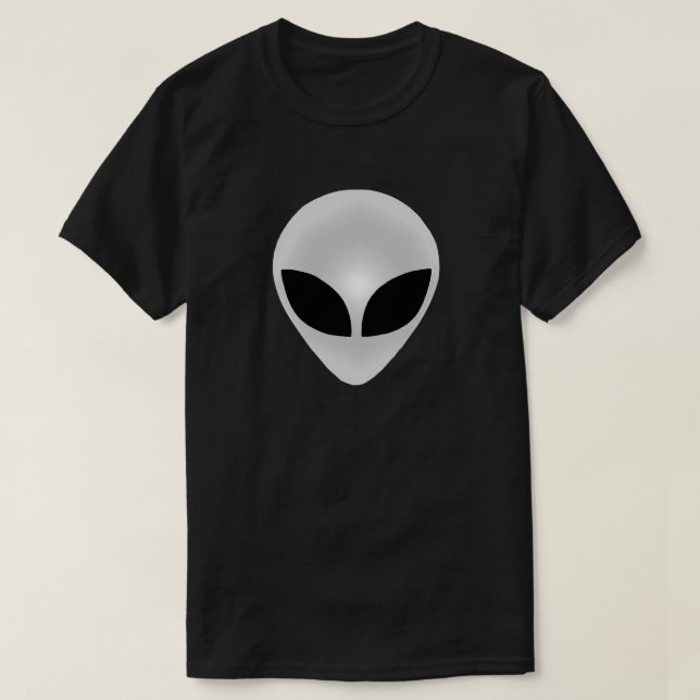 T-Shirt Escuro da Cabeça de alienígena (Frente do Design)